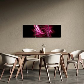 Tablou - abstracția în roz (cu ceas) (90x30 cm)
