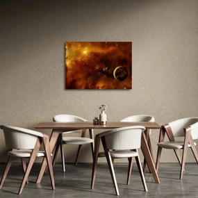 Tablou - Planete cu nebuloasă (70x50 cm)