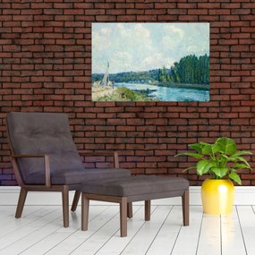 Tablou - Alfred Sisley, The Banks of the Oise, reproducere (90x60 cm)