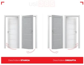 Usa alba cu toc reglabil gri antracit - HDF PORTA SAVOY - Std. Ceh DR, 140-160 mm