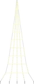vidaXL Brad de Crăciun LED cu țevi de prindere în pământ 511 cm Metal