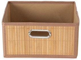 Cutie de depozitare în culoare naturală din bambus 31x31x15 cm – Compactor