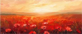 Tablou - Câmp de maci (120x50 cm)