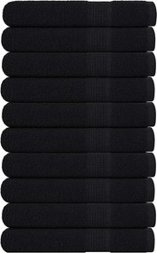 vidaXL Prosoape de saună, FROGN, 10 buc., negru, 80x200 cm, 360 g/m²