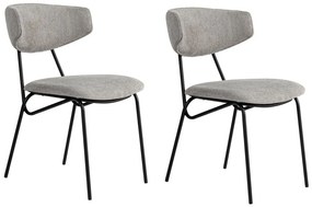 Set de scaune de sufragerie Nancy Grey and Black,2 bucăți