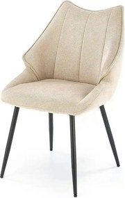 Scaun bej tapitat K543, stofa clasica/metal, 55x60x87 cm