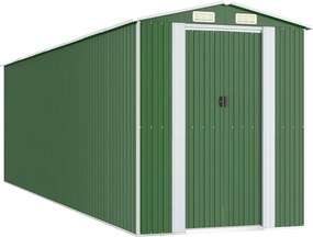 vidaXL Șopron de grădină, verde, 192x689x223 cm, oțel zincat