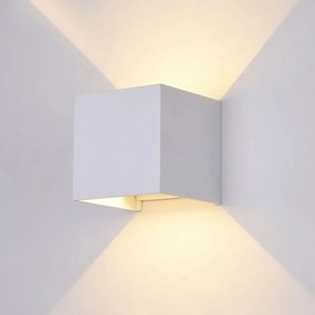 Aplica de exterior cu protectie IP54, 10x10cm, Fulton alb MYO572WL-L6W