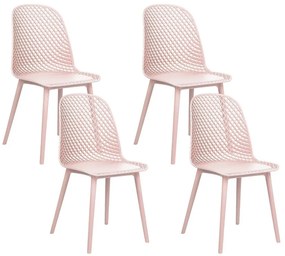 Set 4 buc scaun tip bar Erielle (roz). 1078734