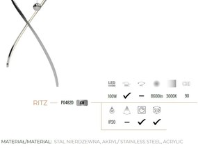 Lustra moderna casa scarii LED dimabila RITZ crom