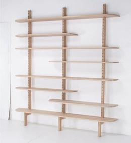 Etajera, natur, din lemn de stejar, L210 cm, Oslo