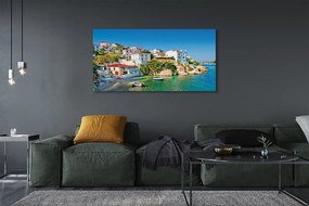 Tablouri canvas Grecia clădirilor Coasta Mării