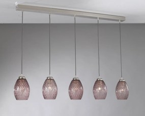 Lustra moderna cu 5 pendule design italian 10008 Amethyst