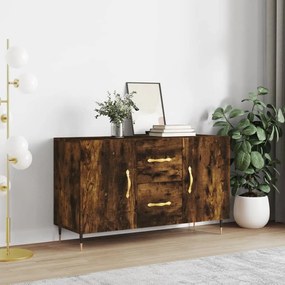 828153 vidaXL Dulap, stejar fumuriu, 100x36x60 cm, lemn compozit