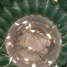 Sfesnic decorativ din sticla Culoare verde, LED MADRID