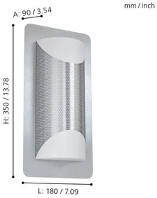 Eglo 98716 - Aplică de exterior CISTIERNA 1 2xE27/10W/230V IP44