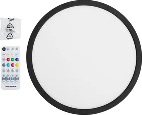 Brilagi - Plafonieră VIBE LED RGBW dimmabilă, 24W/230V, 3000-6500K, neagră + telecomandă