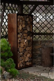 Magazie de lemne Stora pentru grădină 180 x 90 x 40 cm, corten CORGARDEN 1034