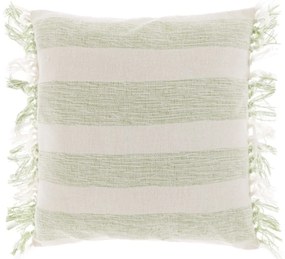 Perna decorativa BOSSA 45x45 cm, dungi verde deschis