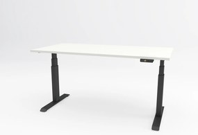 Birou reglabil pe inaltime TerrA7 BLACK- 2 motoare, profil dreptunghiular, Negru (Dimensiune blat: 137x67 cm, Culoare blat: Negru 25mm)