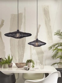 Lustra/Pendul eco din ratan Zanzibar flat 40cm S, bl