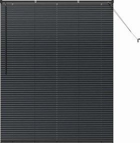 vidaXL Jaluzele venetiene Manual Negru 175 x 140 cm Aluminiu