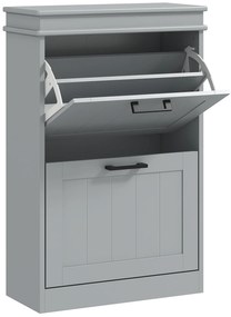 HOMCOM Mobilier pentru depozitare a pantofilor, 2 uși rabatabile, rafturi reglabile, pentru intrare, coridor, 54 x 24 x 82,5 cm, gri | Aosom Romania