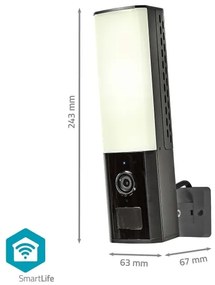 Nedis WIFICOL10CBK - Cameră exterior Full HD 1080p cu LED și Wi-Fi IP65