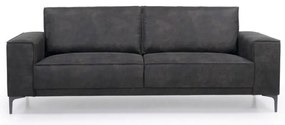 Canapea gri antracit cu tapițerie din imitație de piele 224 cm Copenhagen – Scandic