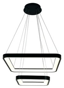Brilagi - Lustră suspendată cu LED dimabilă pe cablu FALCON SLIM LED/78W/230V 50x50 cm neagră + telecomandă