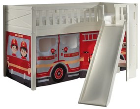 Set SCOTT este format din vagonul de dormit înalt cu tobogan și cortina de joacă FIRE TRUCK.