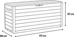 Atlas container de grădină din plastic 270l maro