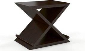 Noptieră lemn masiv TerraCraft 1 Sertar Pin, 42 × 35 × 40 cm - Wenge