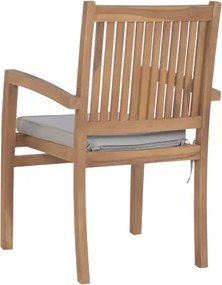 Set dining exterior din lemn de tec masiv, masă extensibilă 210–310 cm și 8 scaune, finisaj natural, „Java”