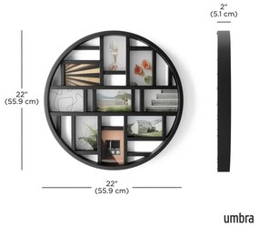 Ramă foto neagră de agățat din plastic Luna – Umbra