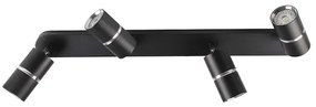 Spot BAMBOO 4xGU10/10W/230V negru