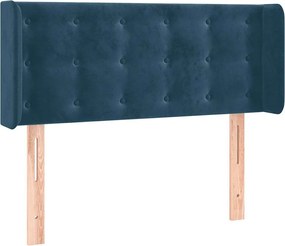 vidaXL Tăblie pat cu aripioare albastru închis 83x16x78/88 cm catifea