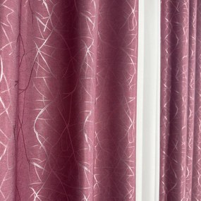 Set două Draperii (Opacitate 90-100%), din Stofă premium (Model brodat), Gata lucrate (Inele galerie), Culoare Vișiniu (Burgundy), Dimensiuni draperie 160x260 cm (x2), Brand Originalio