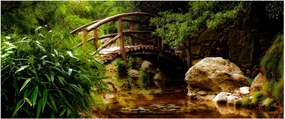 Tablou - Pod prin râu (120x50 cm)