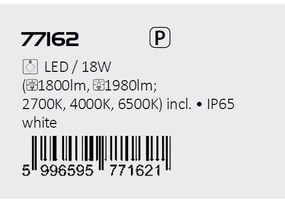 Aplica LED iluminat exterior ambiental, Protectie IP65 Urfa II alba