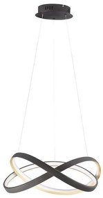 Lustra LED suspendata cu telecomanda ODREY neagra