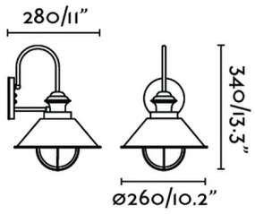 FARO 71128 - Corp de iluminat perete exterior NAUTICA 1xE27/11W/230V