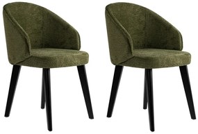Set de scaune de sufragerie Bentley Green andBlack, 2 buc.