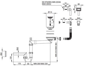 Chiuveta bucatarie inox Deante Olfato, 45x50 cm, otel slefuit 450x505 mm, Otel slefuit