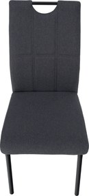Scaun de sufragerie, gri/metal, JONKA