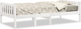 vidaXL Pat pentru copii fără saltea, alb, 80x200 cm, lemn masiv de pin