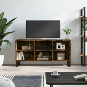 827001 vidaXL Comodă TV, stejar fumuriu, 103,5x30x50 cm, lemn compozit
