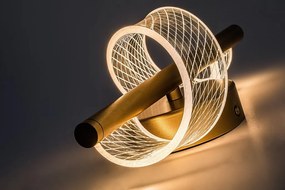 Aplica de perete LED din metal auriu Zofrael