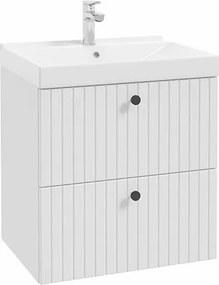 Dulap suspendat pentru lavoar alb mat Defra Fuego 60 cm