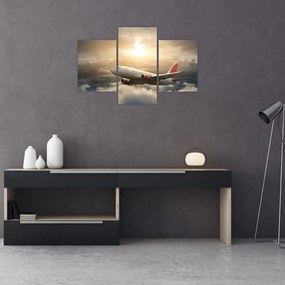 Tablou - Avion în nori (90x60 cm)